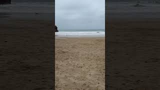 Portreath Cornwall England Beach with Surfers and Bodyboarders [upl. by Thedrick]