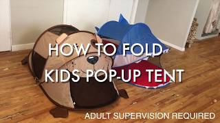 How to Fold Kids PopUp Tent [upl. by Enerak275]