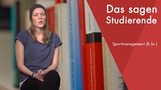 quotDas sagt die Studentinquot  Sportmanagement BSc studieren [upl. by Gorman]