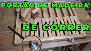 Portão de madeira de correr para criança ou pet portãozinho de guaruba sobras de madeira simples diy [upl. by Heber414]