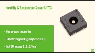 Humidity amp Temperature Sensor SHTC3 from Sensirion [upl. by Kleper]