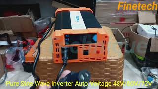 Inverter Auto Voltage 48V72V DC to AC 220V Pure Sine Wave 2000 Watt [upl. by Paton]