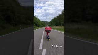 Downhill Longboarding 129 kmh  Diego Poncelet [upl. by Shushan]