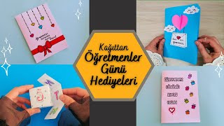 Kağıttan Çok Kolay Öğretmenler Günü Hediyeleri 🤩 [upl. by Asilahs]