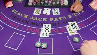 DOUBLE DECK BLACKJACK 2000 BUY IN [upl. by Laehcor]