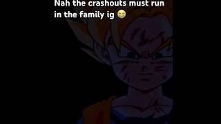 Lil bro caught the crashouts as well 😭 crashout goten gohan [upl. by Nannarb]