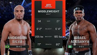 Anderson Silva Vs 2017 Israel Adesanya  EA Sports UFC 5 Simulations  UFC 5 GameplayPS5 [upl. by Adrienne]