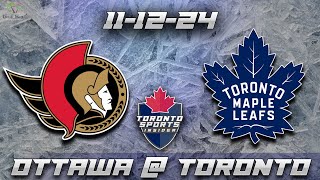 111224 Ottawa Senators vs Toronto Maple Leafs Game Audio  NHL LIVE Stream Gamecast amp Chat [upl. by Yenmor]