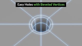 Easy Holes with Beveled Vertices  Blender Secrets [upl. by Eiger]