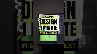 1 Tutorial Stretch Text  adobephotoshop sportsgraphics footballgraphics tutorialdesign1minute [upl. by Rysler]