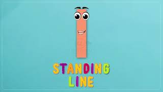 Lines  Slanting line  Standing line  Sleeping line  Introduction to lines [upl. by Aneerehs]