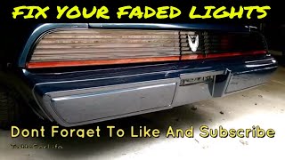 HOW TO FIX UV DAMAGED OR CLOUDY FADED TAIL LIGHTS OR HEADLIGHTS PERMANENTLY [upl. by Eelsew]