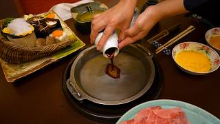 308 Luxury Sukiyaki Hotpot Course in Tokyo Japan [upl. by Aicilef]