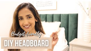 DIY Channel Tufted Headboard Budget Friendly Boho Glam Style [upl. by Katey]