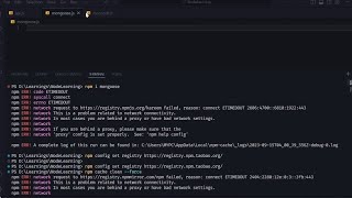 npm ERR network ERR  Proxy erroryou are behind a proxy or have bad network settings [upl. by Mayram]