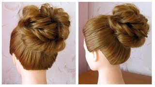 MESSY BUN ★ Chignon cheveux mi long facile et rapide ★ Coiffure simple pour tous les jours [upl. by Kahl]