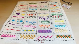 ¡Wow 💯🤩41 PUNTADAS DE BORDADO A MANO PARA TU MUESTRARIO FACIL Y RAPIDO  EMBROIDERY STITCHES [upl. by Munroe744]