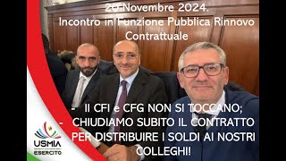 USMIA Esercito Rinnovo Contrattuale incontro del 20 novembre 2024 [upl. by Nnoj]