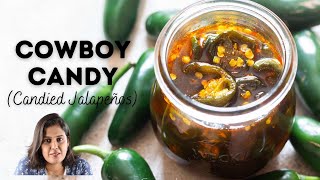 Candied jalapenos aka cowboy candy are sweetspicy pickled jalapenos [upl. by Adyam]