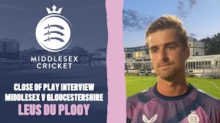 CLOSE OF PLAY INTERVIEW  LEUS DU PLOOY GLOUCS [upl. by Yntrok]