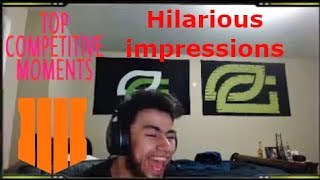 DASHY Does HILARIOUS Impressions Top Competitive Black Ops 4 Moments [upl. by Nnaillij]