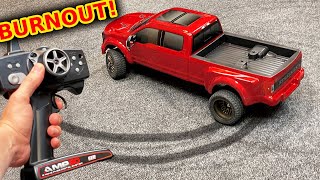 Ford f450 RC Burnout Truck Destroys Carpet [upl. by Eelanej]