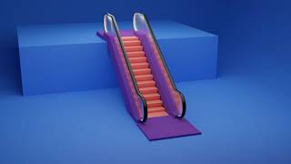 Escalator working model  BLENDER 293 shorts [upl. by Etnovahs]