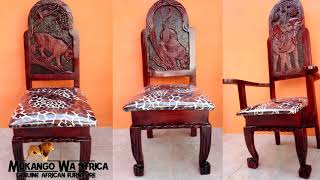 12 Minutes of Pure African Hand Carved Furniture made of Recycled wood [upl. by Asaeret882]