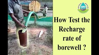 How test the recharge rate of BOREWELL [upl. by Rhu]