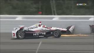 Indycar 2017 Pocono All Crashes Compilation [upl. by Annaor]