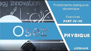 Exercices sur le frottement cinétique dynamique toujours avec notre truc dingue IVIV [upl. by Eannaj]