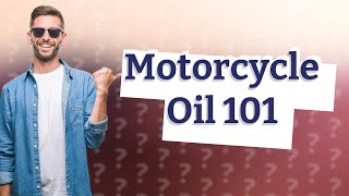 Why do motorcycles use 10W40 [upl. by Arod]