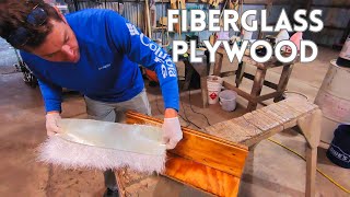 How to FIBERGLASS over PLYWOOD Do it the RIGHT WAY the FIRST time Step by Step DIY fiberglassing [upl. by Kosiur]