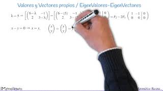 Valores y Vectores Propios de una matriz 2x2 A [upl. by Sig825]