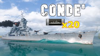 World of WarShips Condé  6 Kills 344K Damage [upl. by Nylrak]