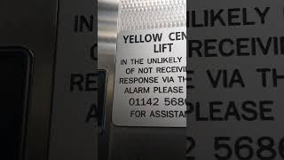 Yellow car park lift at Meadowhall Sheffield [upl. by Atsev815]