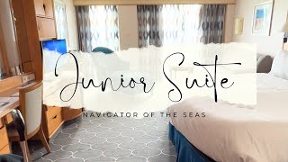 Navigator of the Seas Stateroom Tour Junior Suite with Balcony [upl. by Sosanna]