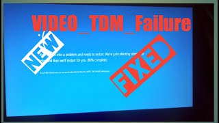 Video TDR Failure Windows 1087 Fixed Atikmpag Sys How To Fix VIDEO TDR FAILURE ErrorErrorvideo [upl. by Leamhsi]