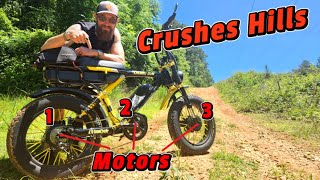 Triple Motor ebike Crushes Hills [upl. by Alyk]