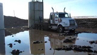 Alberta Oilfield  Texas Bed in Swamp  Floating Rig Mats [upl. by Nalon]