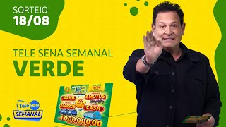 SORTEIO da TELE SENA SEMANAL VERDE 18082024 [upl. by Koa]