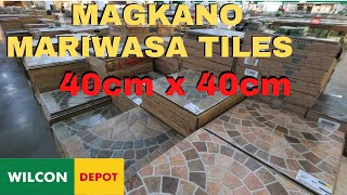 Canvass Tayo ng MARIWASA TILES 40cmx40cm sa Wilcon  Good for OUTDOOR TILES [upl. by Schoof]