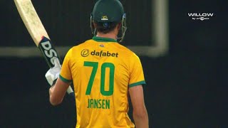 Marco Jansen 54 runs vs India  3rd T20I SA VS IND [upl. by Ahsienyt984]