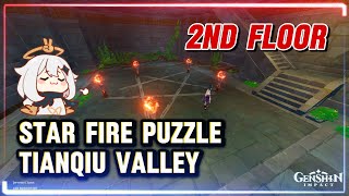 Tianqiu Valley 2nd Floor STAR FIRE PUZZLE  Genshin Impact [upl. by Ardna609]