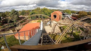 Gold Rush  Onride  Drayton Manor  Intamin  Multi Dimension Family Launch Coaster [upl. by Cosette598]