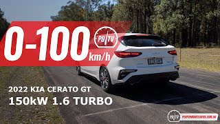 2022 Kia Cerato GT hatch 0100kmh amp engine sound [upl. by Innob]