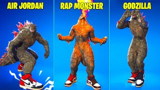 NEW Godzilla Skin In Air Jordan Doing New amp Funny Emotes [upl. by Oreves]