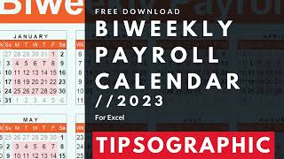 FREE Biweekly Payroll Calendar Excel  2023 [upl. by Cassidy934]