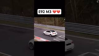 😭😭 e92 e92m3 bmw bmwm3 m3 f80 f80m3 trackday cars carcrashes supercar youtubeshorts [upl. by Aicilef783]