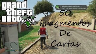 GTA V ConquistaTroféu  Um Mistério Solucionado  Localizações Dos 50 Fragmentos De Cartas ptbr [upl. by Yrffej306]